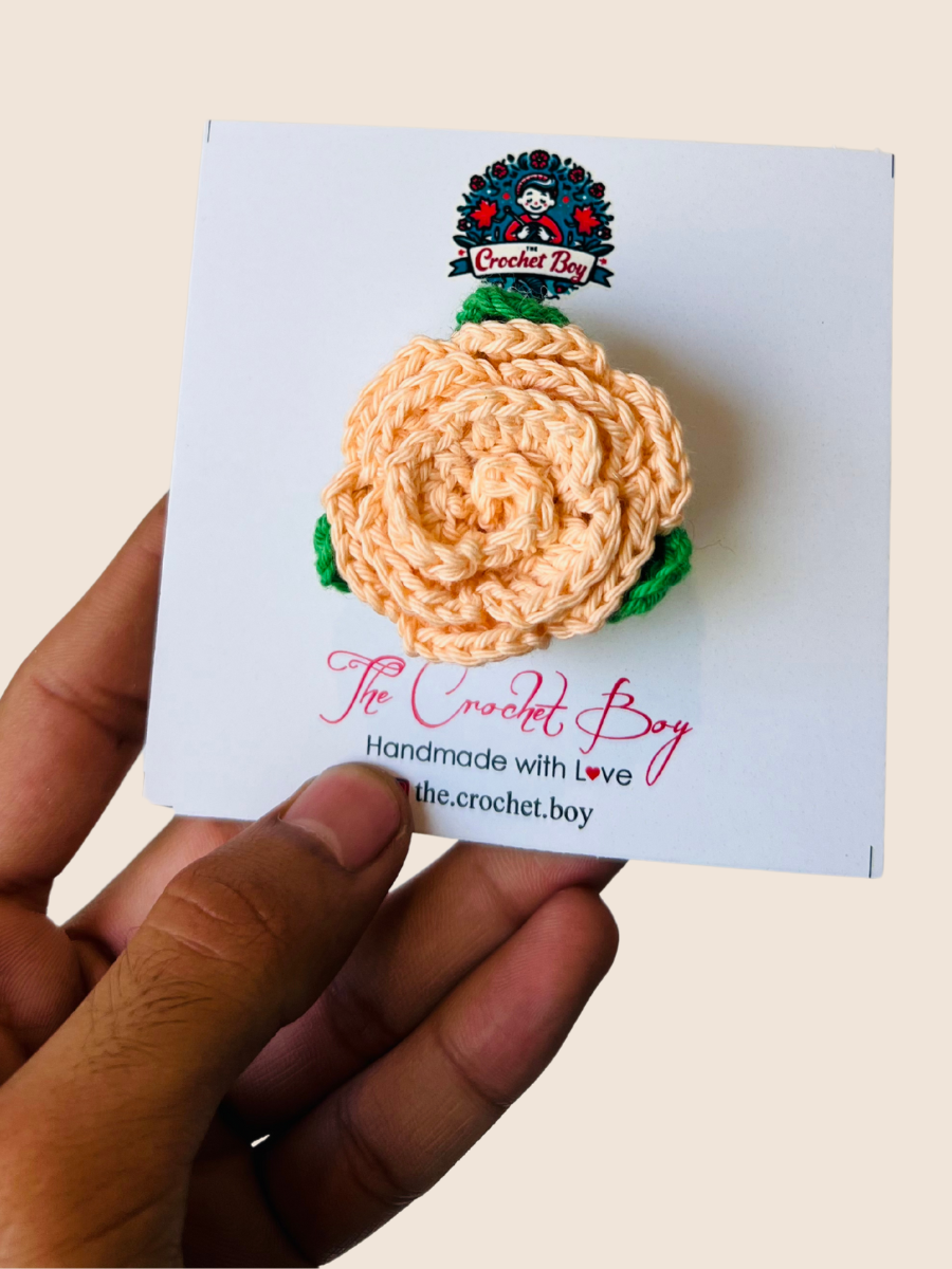 Rose Pin - Masterclass - The Crochet Boy