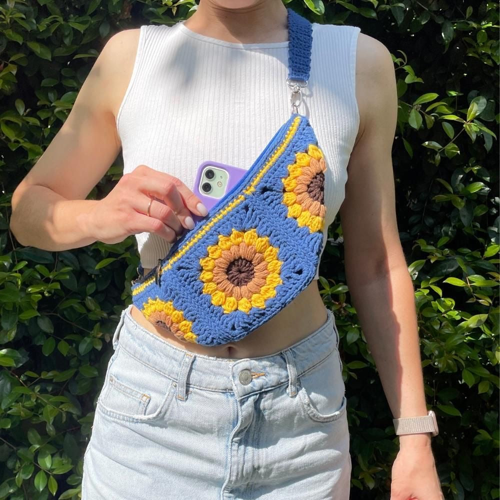 Sunflower Crossbody Bag - Masterclass - The Crochet Boy